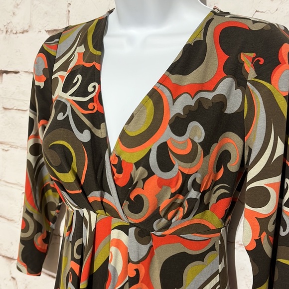 Boden Retro Print Dress, Size 2 - Picture 4 of 8